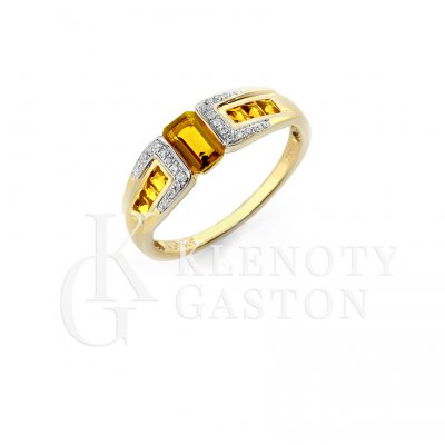 Zlatý briliantový prsten Caralyn